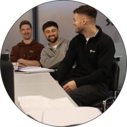 Three Hunter employees at the Management training with APSCo